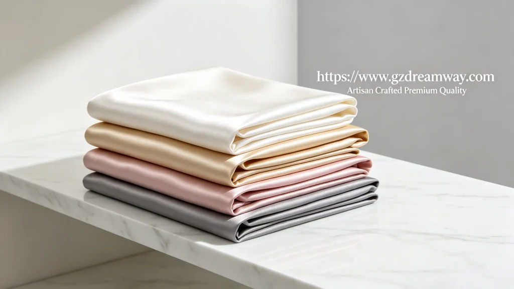 Premium 6A grade mulberry silk material showing luxurious texture and natural luster for private label manufacturing