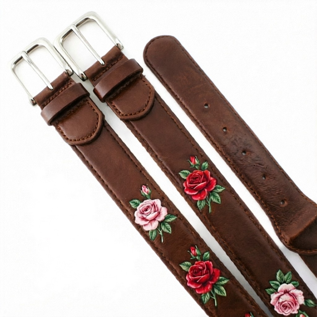 Leather Belt with Printing